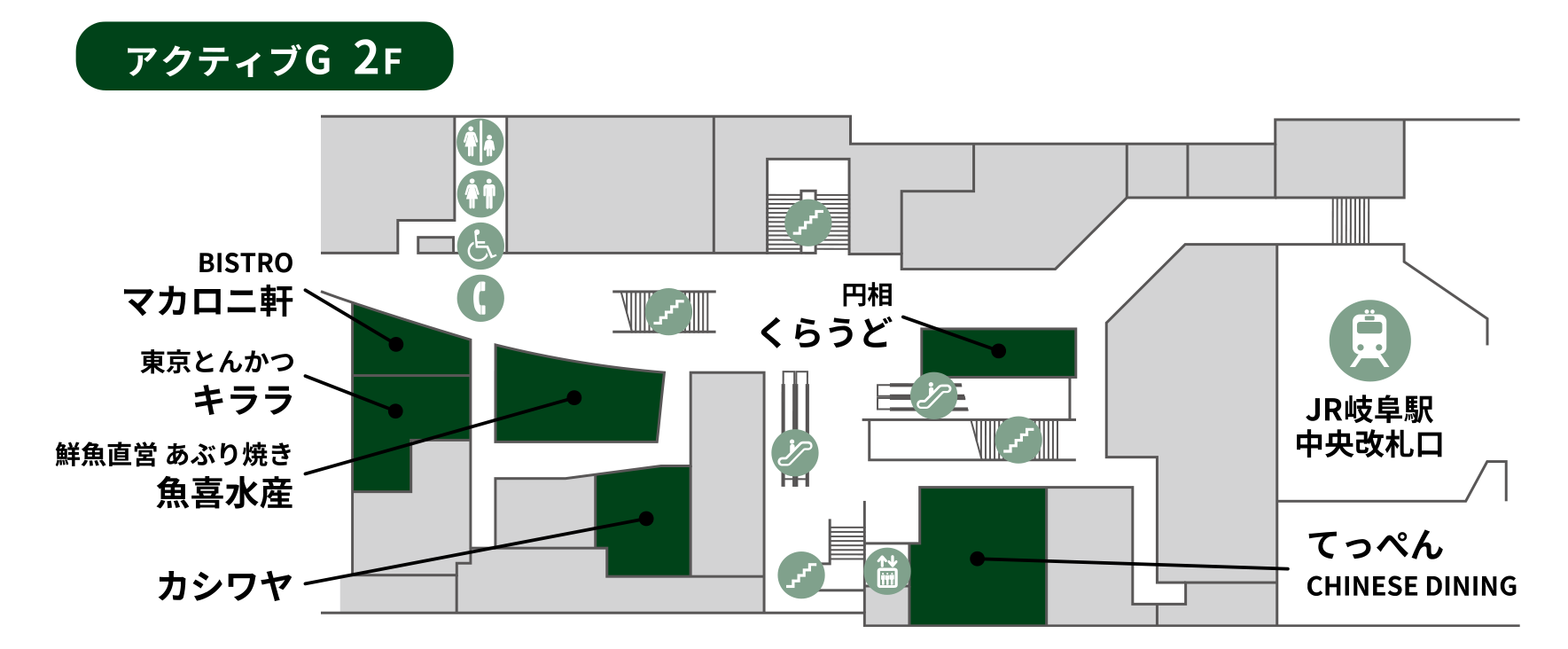 アクティブG 2F 館内MAP
