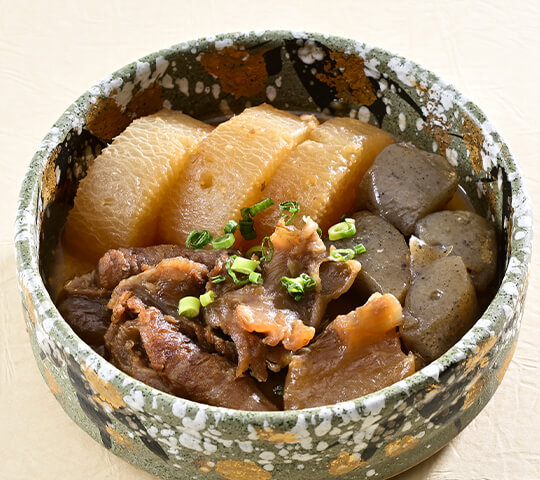 飛騨牛の牛すじと大根の煮物