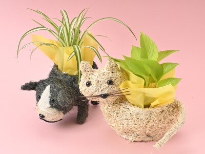 【日常の動物モチーフ】アニマルバスケット