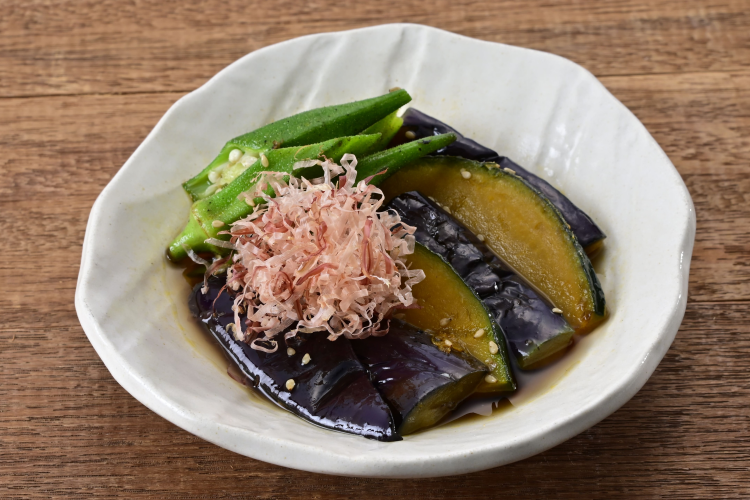 有機野菜の焼き浸し【有機栽培の野菜フェア】