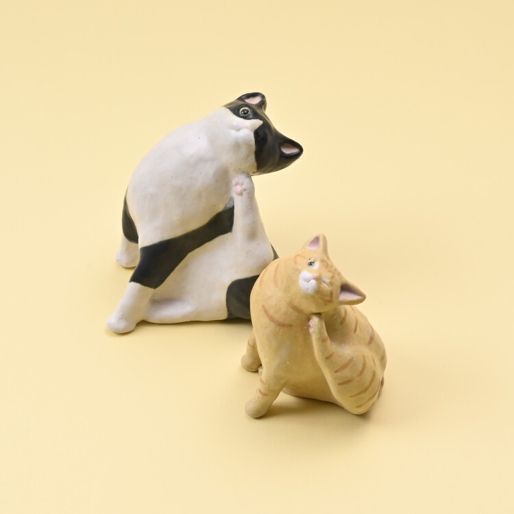 【日常の動物モチーフ】かいかいねこ